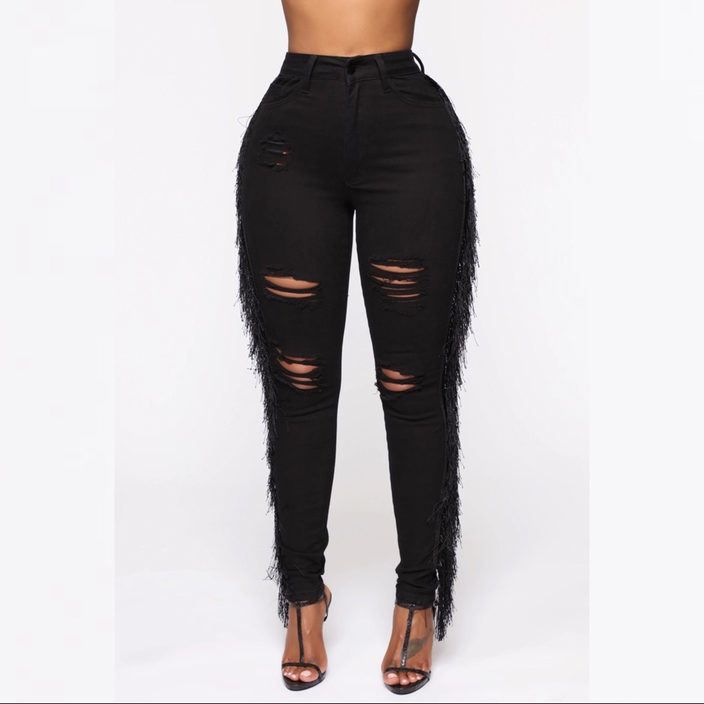 Giddy Up Girl High Rise Skinny Denim Jeans - Black